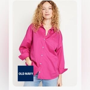 Old Navy Oversized Button Down Boyfriend Shirt